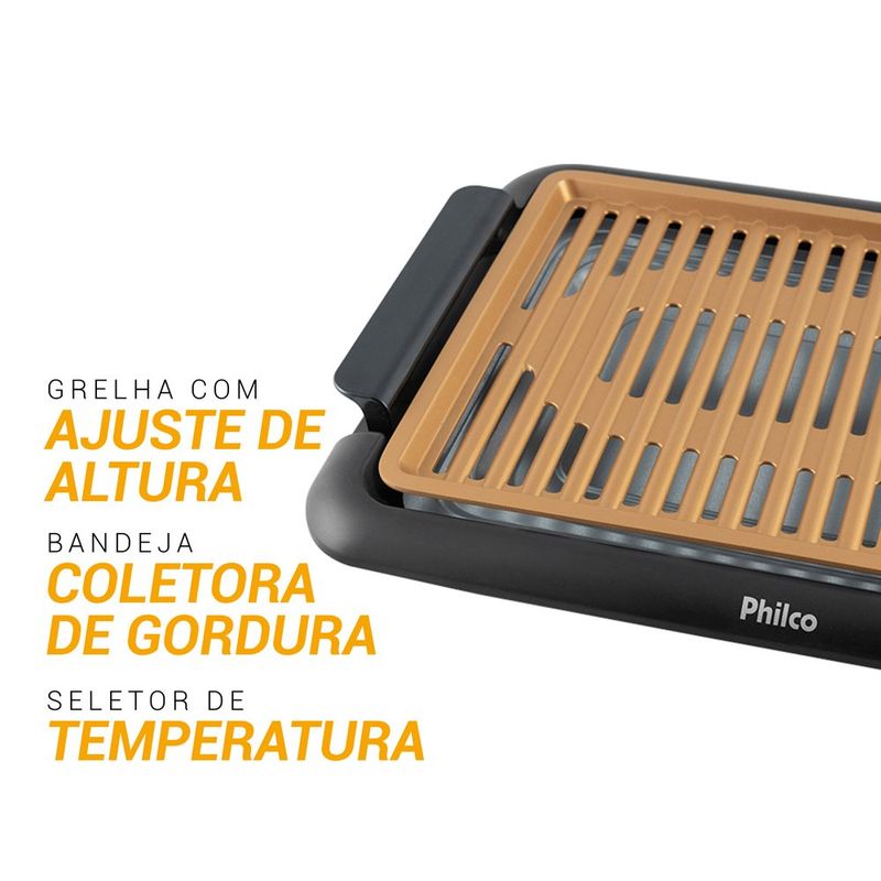churrasqueira elétrica philco 127v preto pcq1500d
