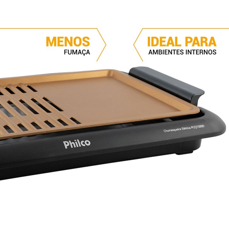 churrasqueira elétrica philco 127v preto pcq1500d