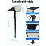 luzes de spot solar outdoor 44 leds ip65 3 modos - branco quente 2 unidades a-bi