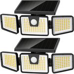 luzes solares ameritop com sensor de movimento led ip65 - branco 2 unidades a-bi