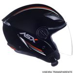 capacete asx city air solid brilho preto 62 (mp)