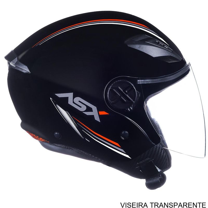capacete asx city air solid brilho preto 62 (mp)