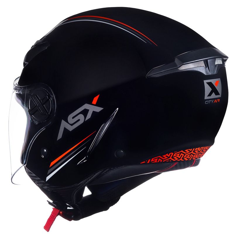 capacete asx city air solid brilho preto 62 (mp)