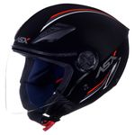 capacete asx city air solid brilho preto 62 (mp)