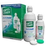 solução para lentes de contato opti-free pure moist 300ml + 120ml + estojo alcon