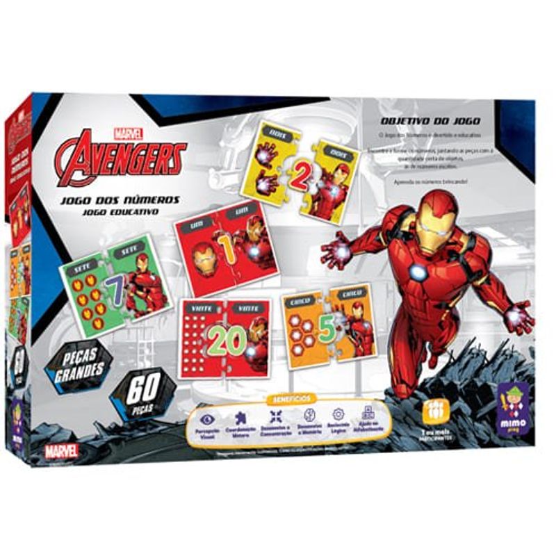 jogo números mimo marvel homem de ferro 1997