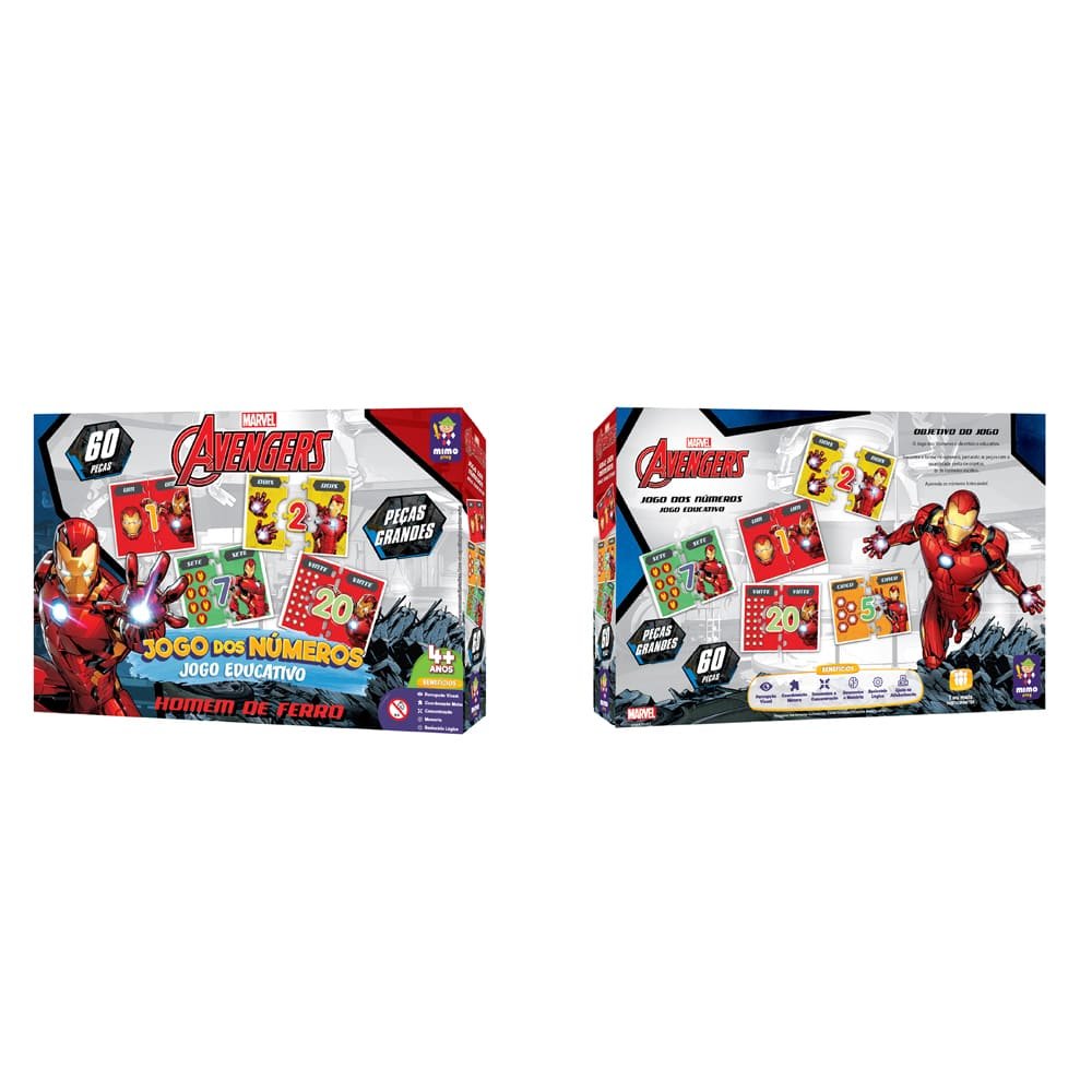 Jogo Números Mimo Marvel Homem de Ferro 1997