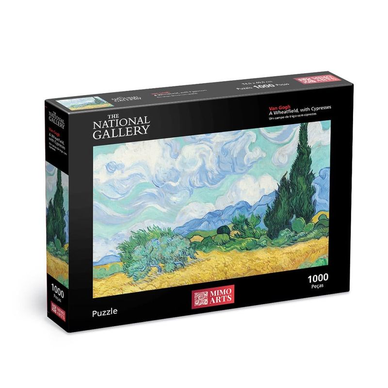 quebra-cabeça mimo 1000 peças campo de trigo van gogh 2603