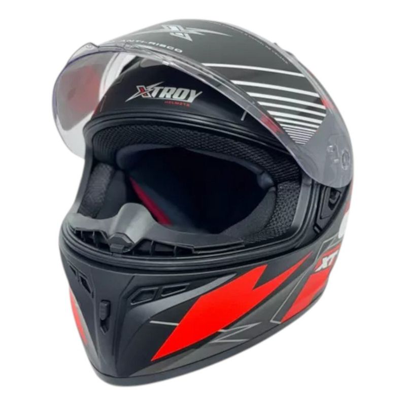 capacete ebf xtroy ff 526 crush preto fosco e vermelho 58 (mp)