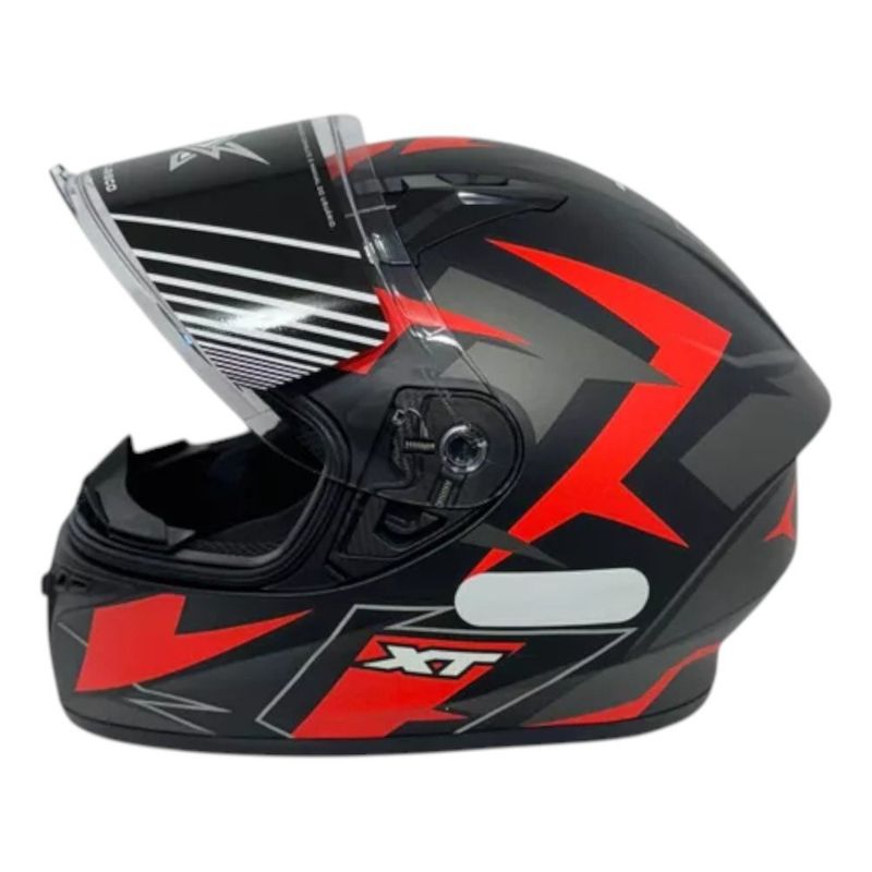 FERMATA EVO 24 FM レッド Capacete Moto Fechado Evolution G6 Red Nose Viseira Cristal