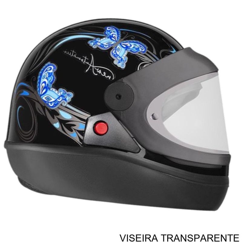 capacete ebf automático borboleta preto e azul 60 (mp)
