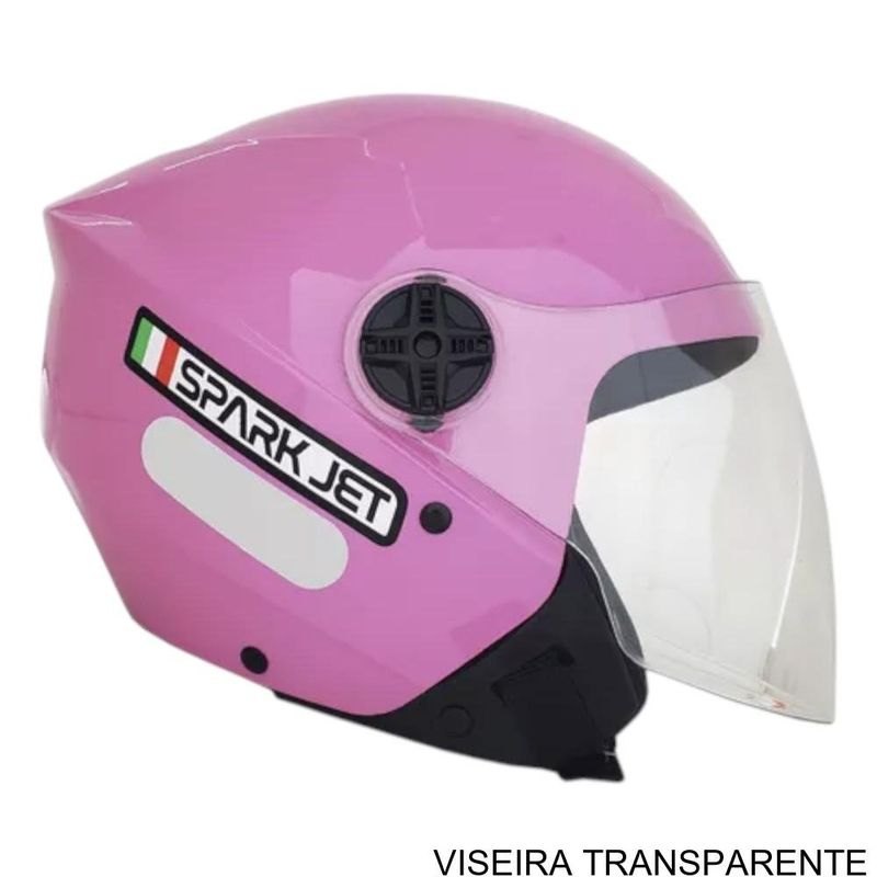 capacete ebf spark jet solid rosa 60 (mp)
