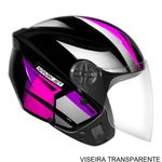 capacete ebf spark jet square preto e rosa 60 (mp)
