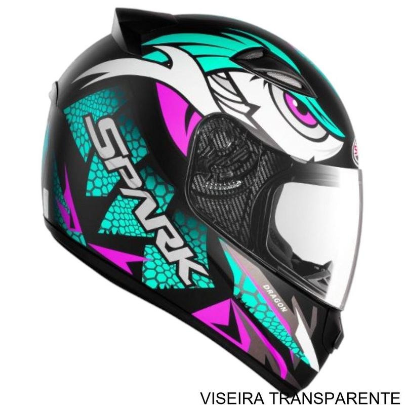 capacete ebf spark dragon preto e tifany fosco 58 (mp)