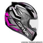 capacete ebf spark spot preto e rosa 60 (mp)