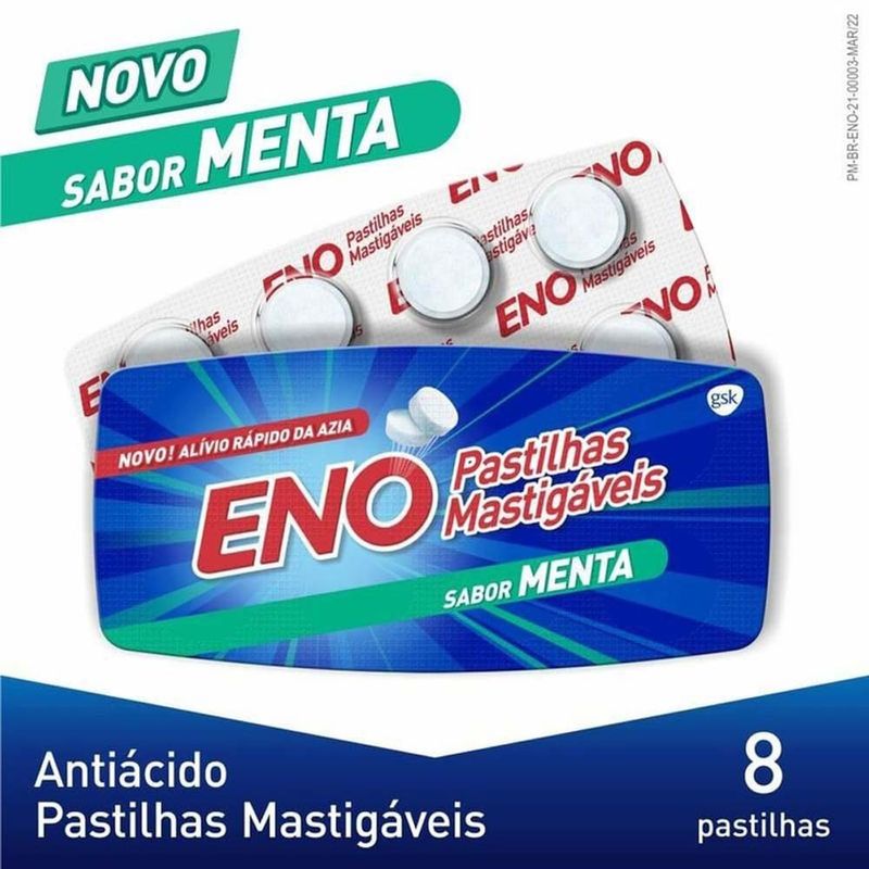 pastilhas mastigáveis eno sabor menta 8 unidades