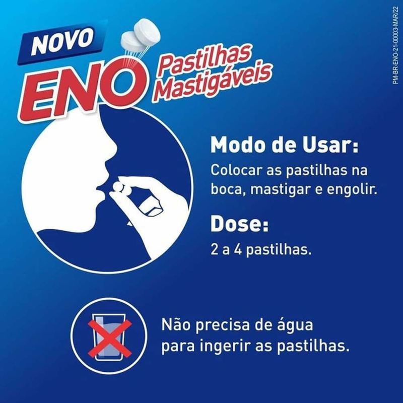 pastilhas mastigáveis eno sabor menta 8 unidades