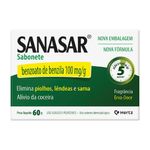 sanasar benzoato de benzila 100mg/g 60g sabonete elimina piolhos lêndeas e sarna kley hertz
