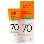protetor solar facial vult antioleosidade fps70 40ml