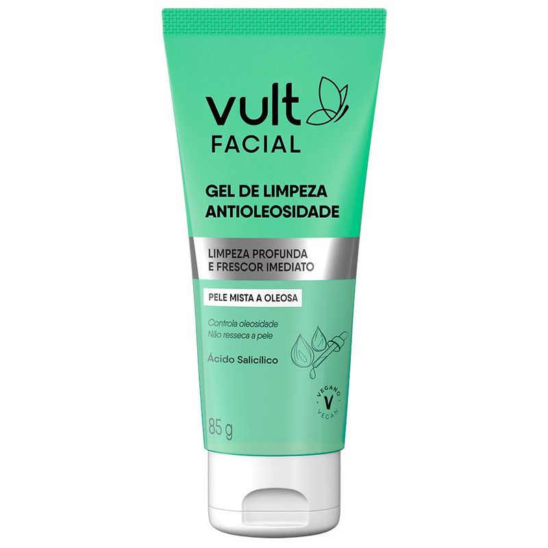 gel de limpesa facial antioleosidade vult ácido salicilico 85g