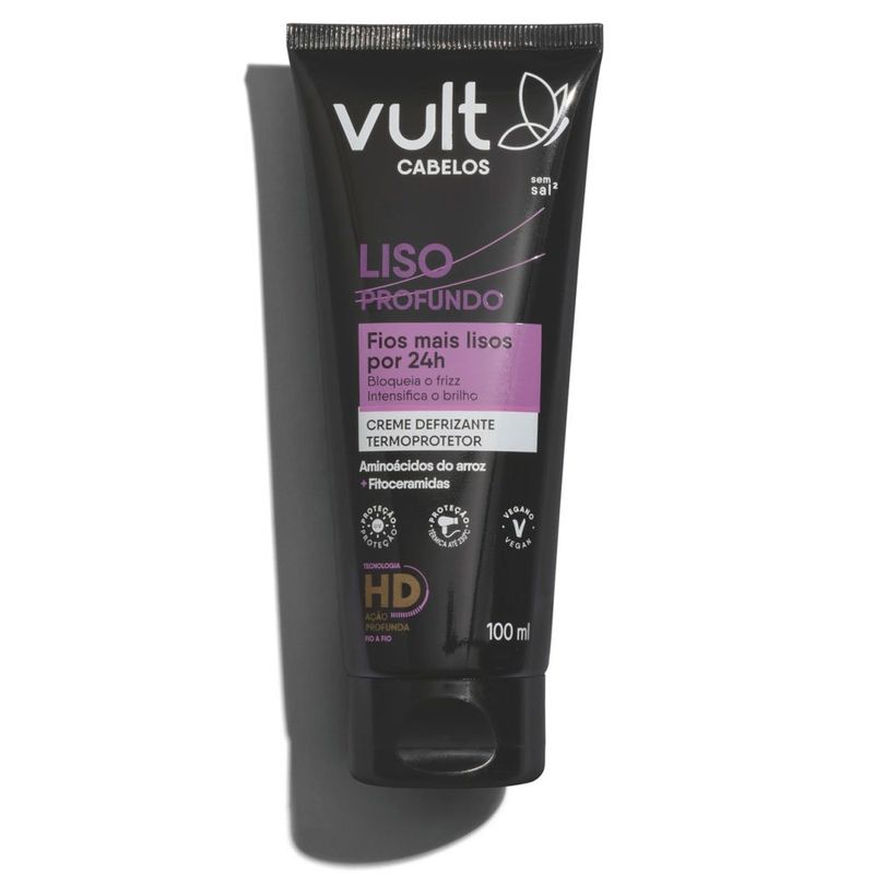 creme defrizante termoprotetor vult liso profundo 100ml