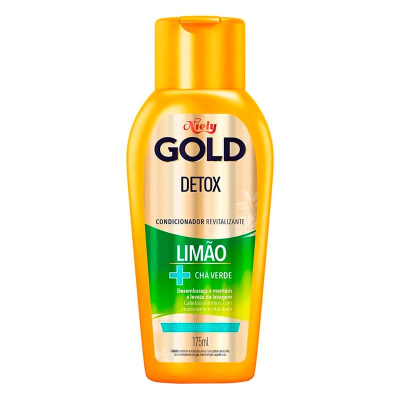 condicionador niely gold detox limão e chá verde 175ml