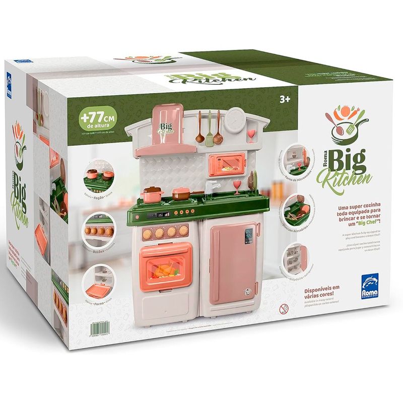 brinquedo cozinha roma bigkitchen verde 5560