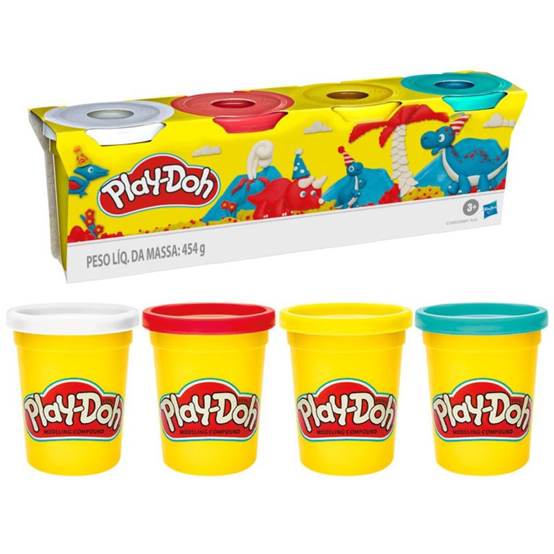 massa hasbro play doh modelar 4 potes sortido g0861