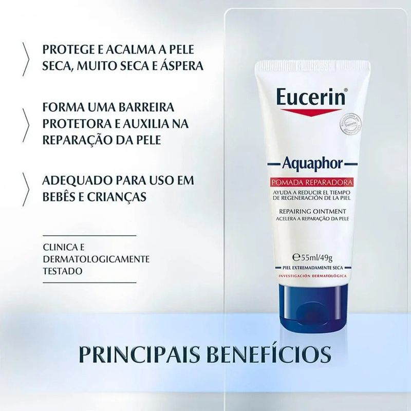 pomada reparadora aquaphor para pele sensível 49g
