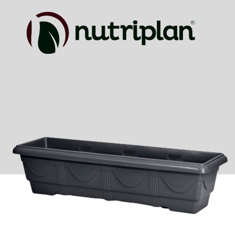 jardineira nutriplan romana para mudas médias 80cm preto - 6100403-07 (mp)