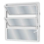 janela basculante de alumínio vidro mini boreal mgm 60x60cm soft branco (mp)