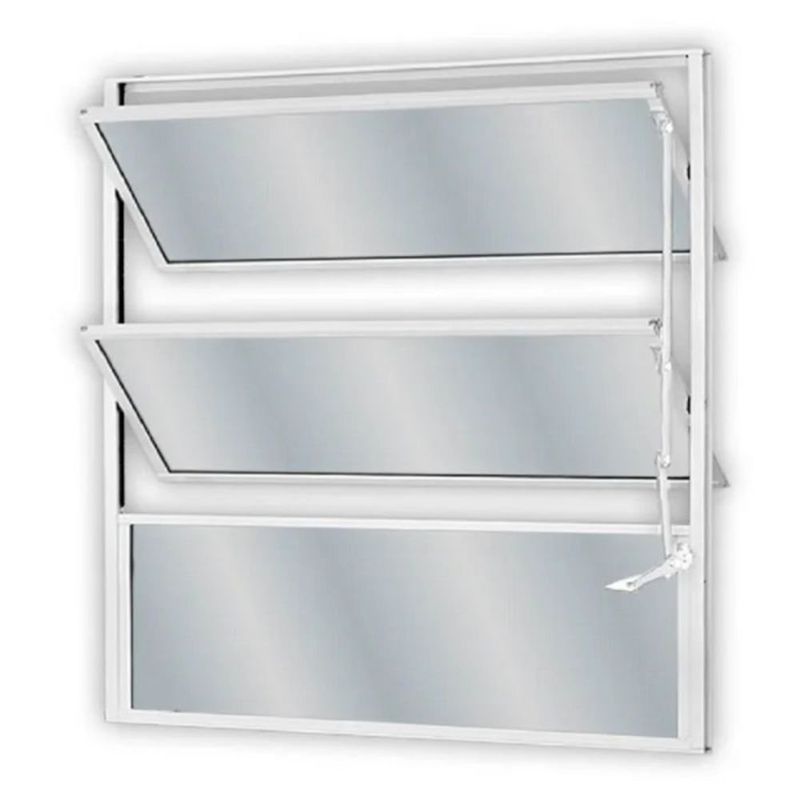 janela basculante de alumínio vidro mini boreal mgm 60x60cm soft branco (mp)