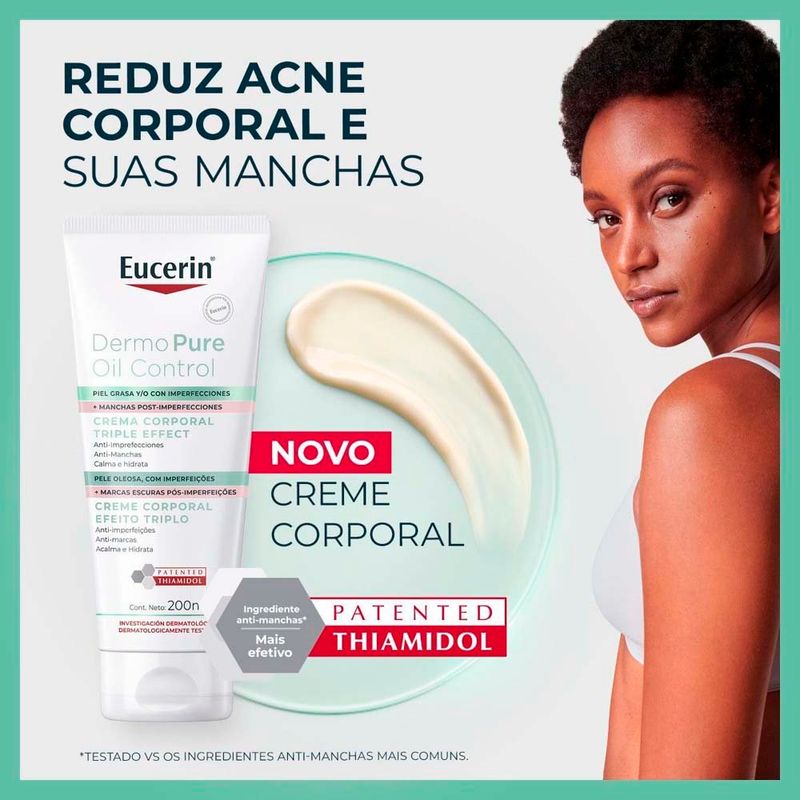 creme corporal eucerin dermo pure oil control efeito triplo 200ml