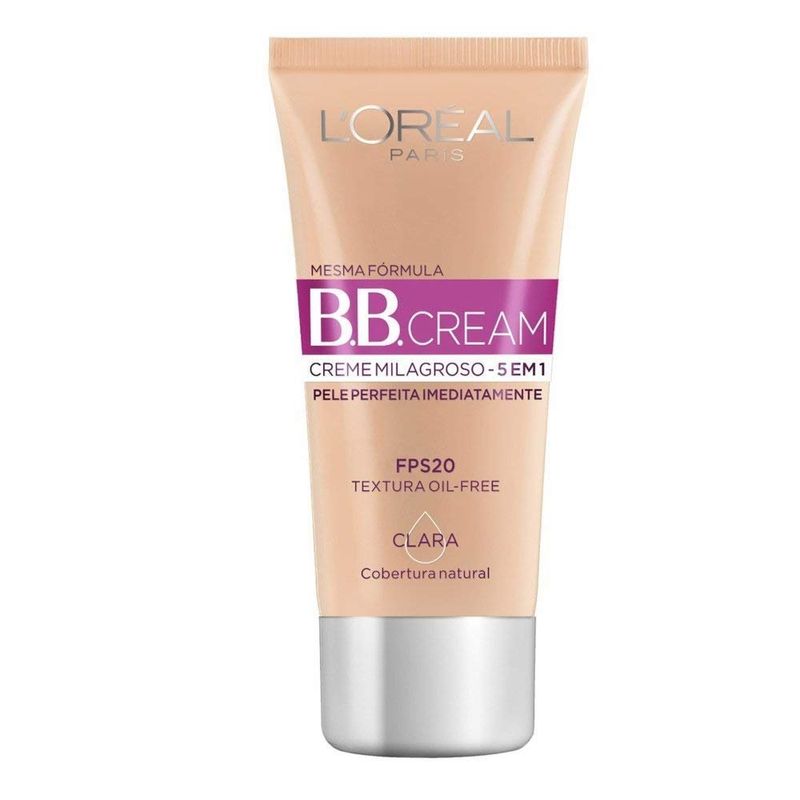 base facial 5/1 loreal bb cream fps 20 clara