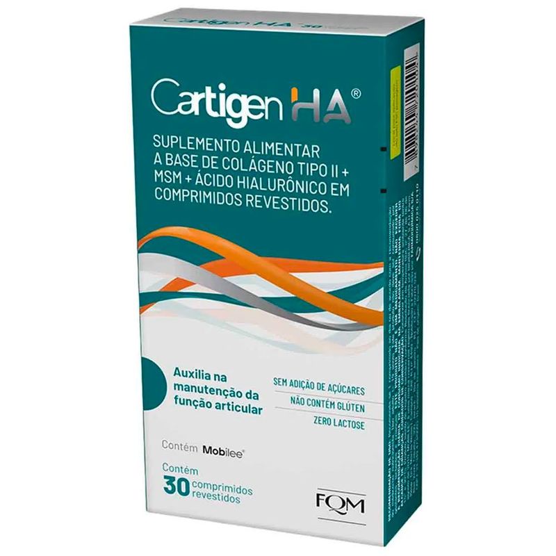 cartigen ha colágeno 30 comprimidos farmoquímica