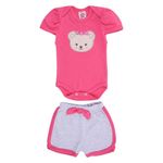 conjunto bebê baby bee p rosa (mp)