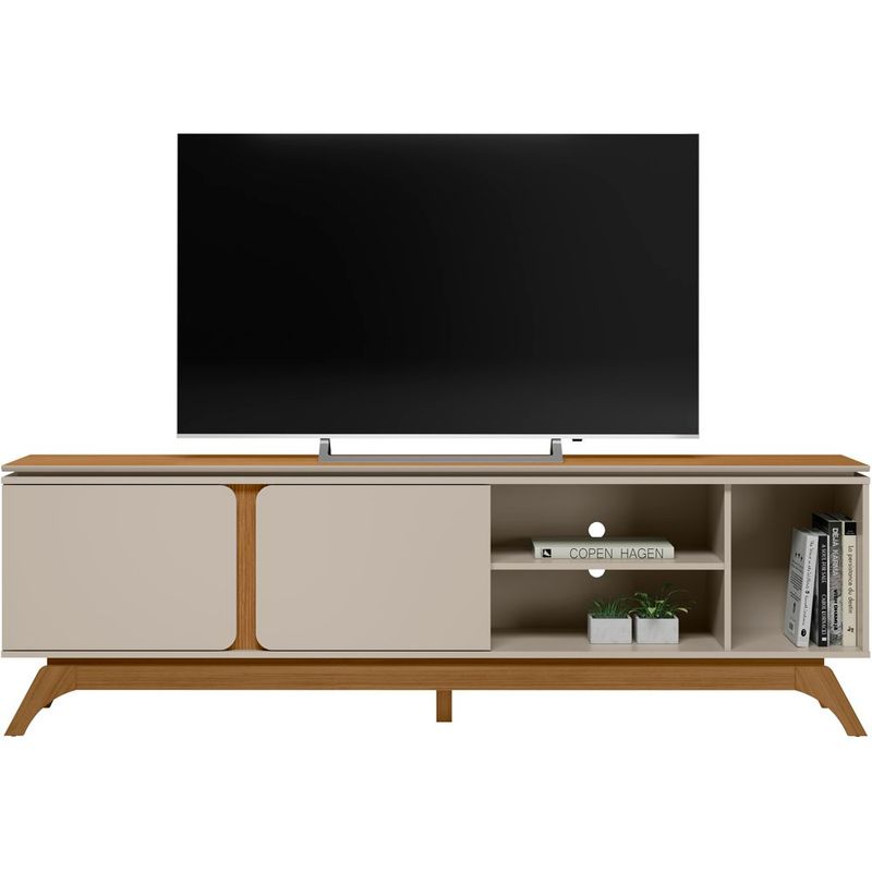 rack para tv até 70" linea istambul nature com off white