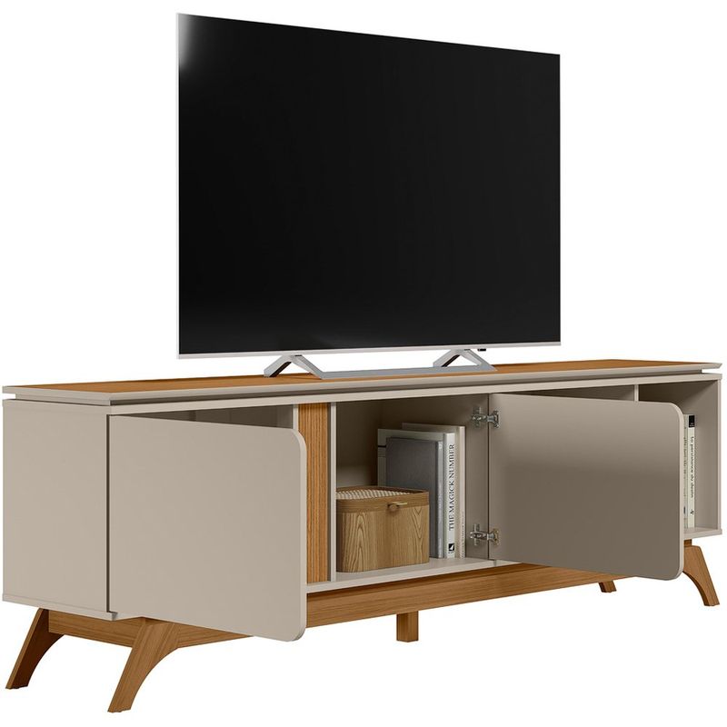 rack para tv até 70" linea istambul nature com off white
