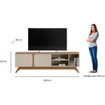rack para tv até 70" linea istambul nature com off white