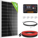 kit solar ecoworthy 100w painel monocristalino controlador lcd 20a preto a-bi