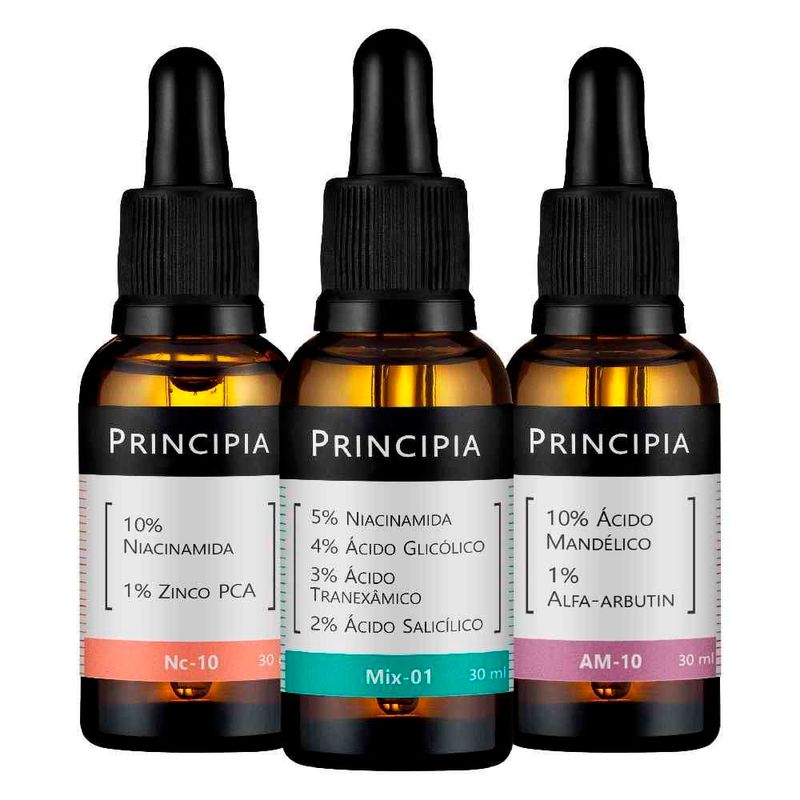 kit trio antiacne sérum nc-10 + mix-01 + am-10 principia