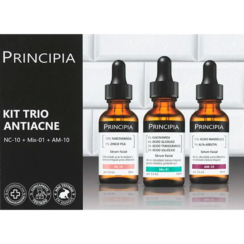 kit trio antiacne sérum nc-10 + mix-01 + am-10 principia