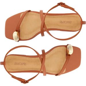 Sandália Rasteirinha Feminina N° 33 Anacapri Minimal Doots Marrom Macchiato (MP)