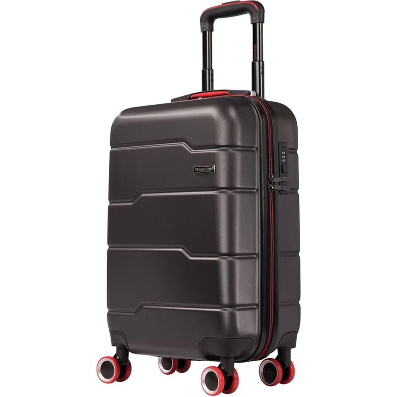 mala de bordo sestini v8 pequena com rodas cinza 041076-44