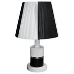 abajur casa onze bivolt 29cm 00-15 preto e branco (mp)
