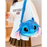 bolsa de pelucia stitch toys angel azul (mp)