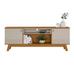 rack para tv até 75" linea colorado nature com off white