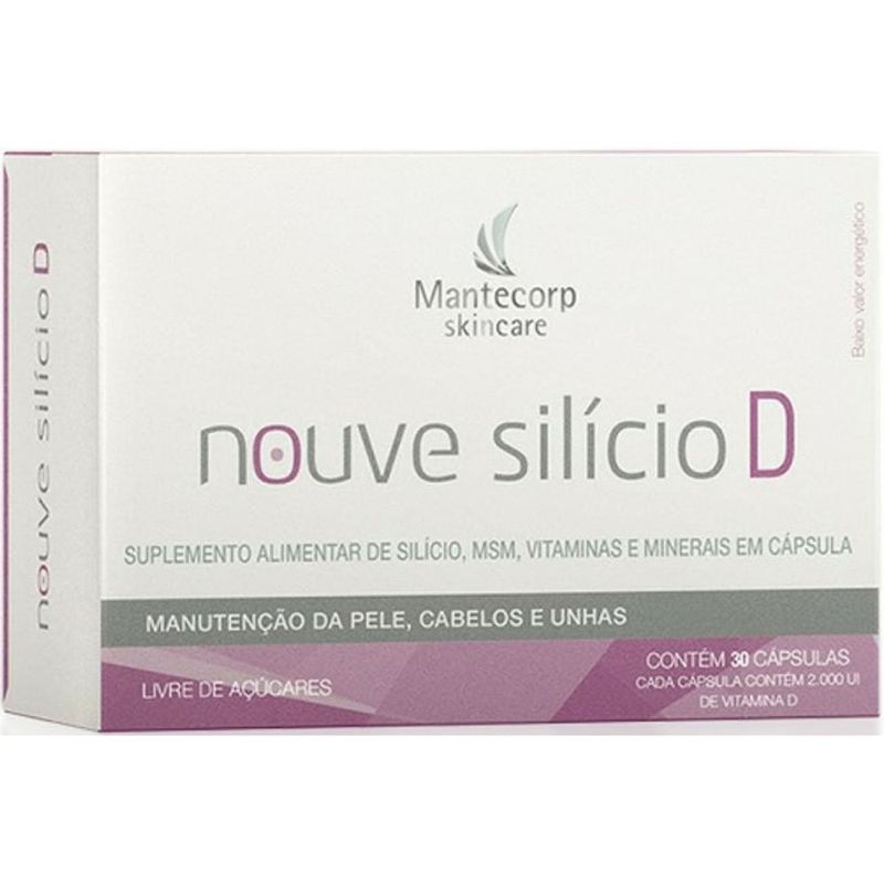 nouve silício d 30 cápsulas suplemento alimentar cabelo pele e unha hypera