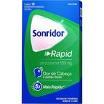 sonridor rapid paracetamol 500mg 10 comprimidos revestidos heleon