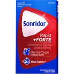 sonridor rapid + forte paracetamol 500mg + cafeína 65mg 10 comprimidos haleon